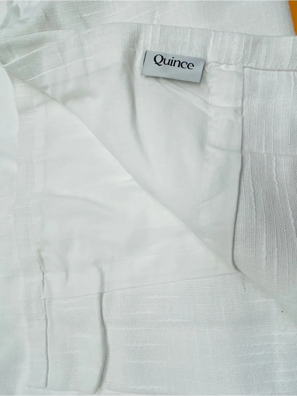 QUINCE Set Of 2 48x84 Cotton Slub Curtains White 0708